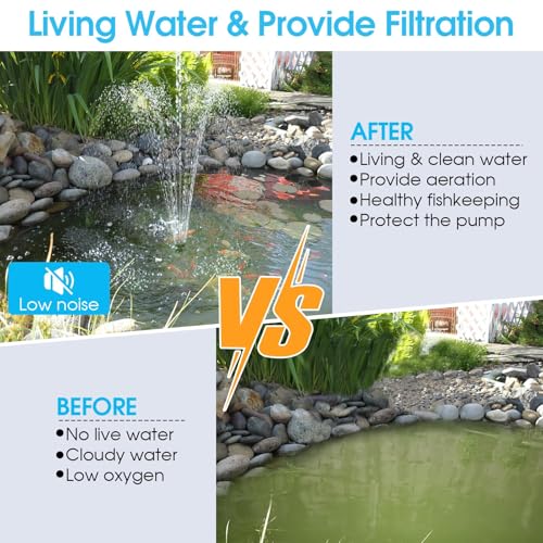 40W Solar Fountain Pump with Pond Filter (40W)