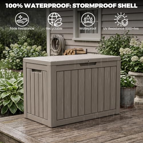 Outdoor Storage Box (Grey / 50 Gallon 3.1 M)