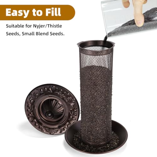 Nyjer Thistle Seeds Wild Bird Feeder (Bronze / 1Pack)