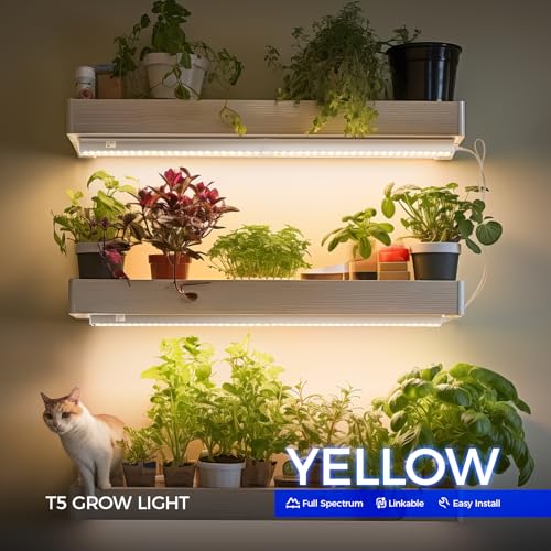 T5 Grow Lights (Yellow / 2ft-white Cover)