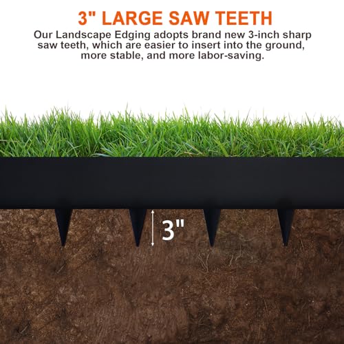 5 Pack Steel Landscape Edging (Black / 6 Inch)