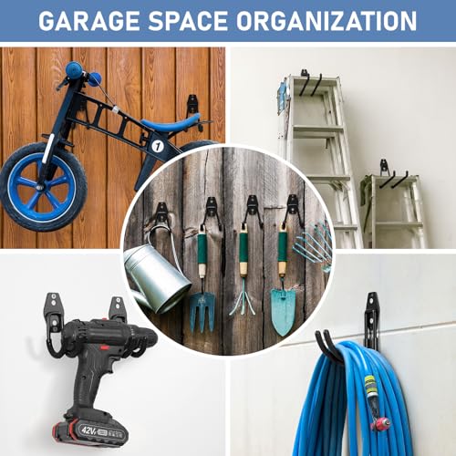 Garage Hooks Anti (42 Pack Black)