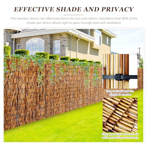 Natural Reed Fencing Rolls (2.6x6.6ft / Coffee)