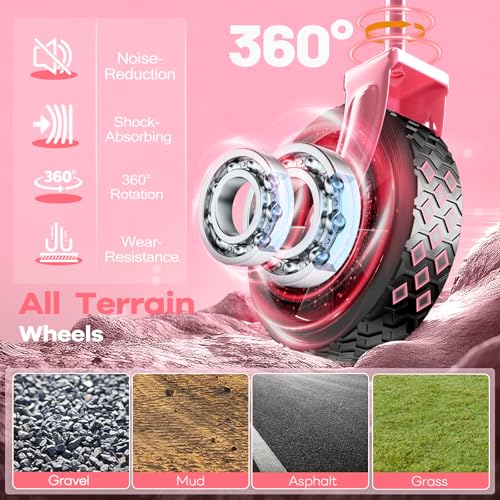 34'' Extra Long Folding Portable Wagon Cart (Pink)