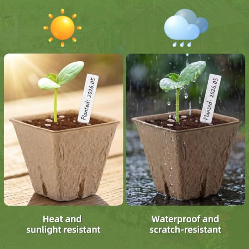 4 Inches Plant Labels Plastic Plant Tags Nursery Garden Labels Pot Marker Garden Stake Tags for Fruit Trees