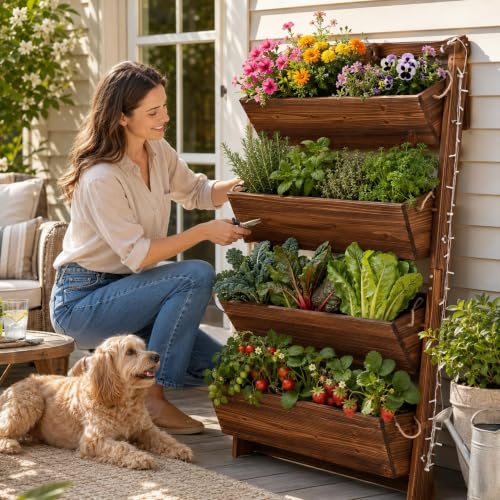 4ft 4 Tier Lighted Wall (51"h-4-tier Raised Garden Bed)