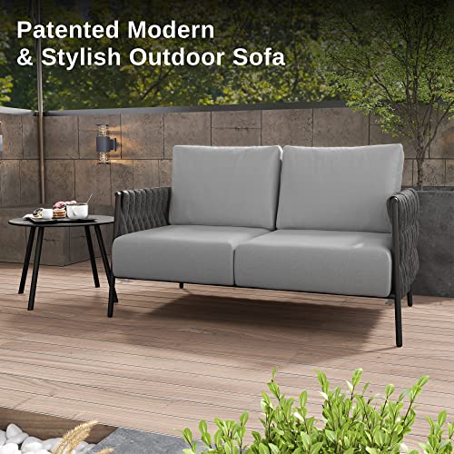 Life Chatter Loveseat (Earth Black & Misty Grey / Loveseat)