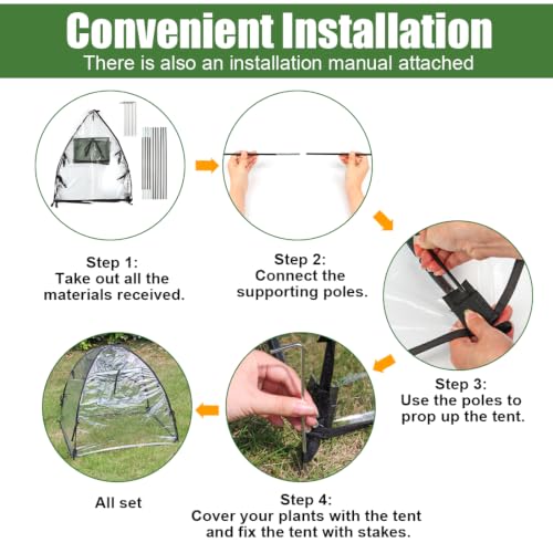 Plant Covers Freeze Protection (24*23in 4P / Clear)
