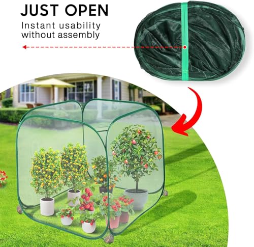 2Pc Pop Up Mesh Plant Cover (Green / 2 pieces)