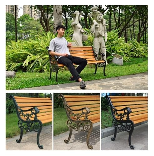 Outdoor Solid Wood Garden Park Bench for 2