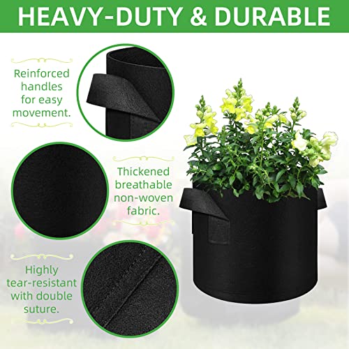 200 Pack 7 Gallon Fabric Grow Bags (200 Count)