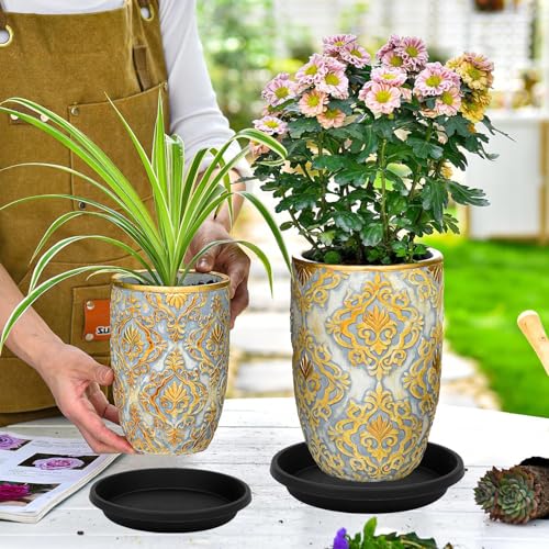 2 Pack Plant Saucer 10 Inch (10" (2 Pack) / Black)