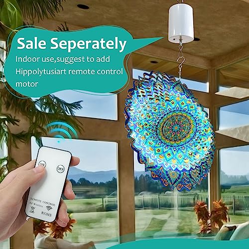 Wind Spinner Mandala Peacock Blue Ocean
