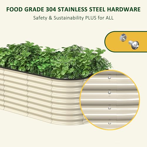 6x3x2 FT Raised Garden Bed (Ivory White / 6x3x2FT)