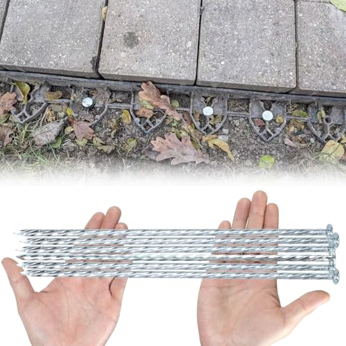 14 Inch Heavy Duty Spiral Galvanized Solid Metal Garden Stakes