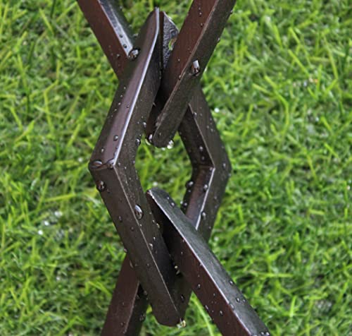 KAM Home Diamond Links Rain Chain with Installation Kit