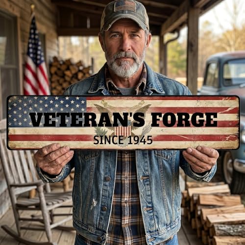 Personalized American Flag Wood Sign with Custom Text (American Flag)