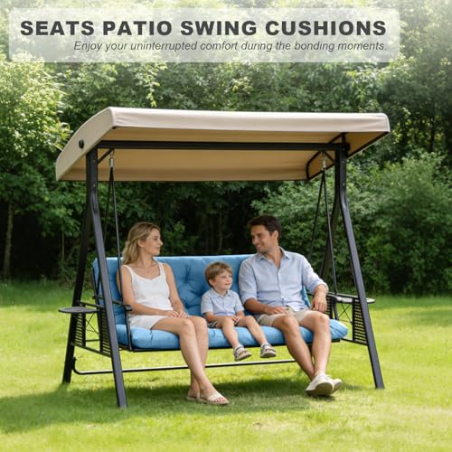 Porch Swing Cushions (Sky Blue / 47x 40 inches)