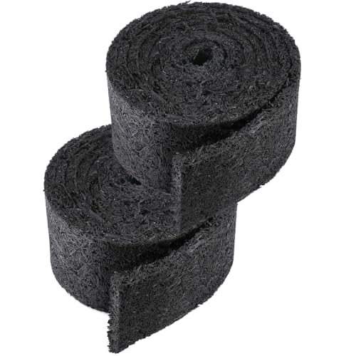 140 x 5.5 Inch Reversible Rubber Mulch Mat (2 Black)