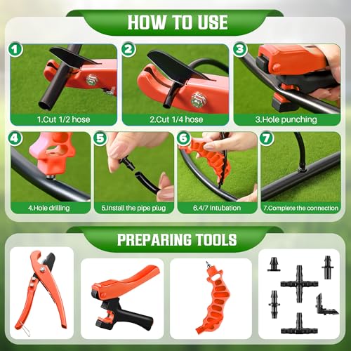 Drip Irrigation Hole Punch Tool (Orange)