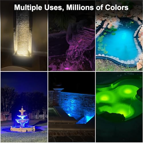 6W Pond Light LED Underwater with 12V Transformer & APP (Green / 4 set)
