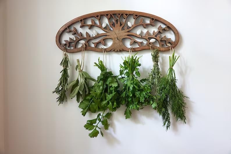 Rustic Life Tree Herb Drying Rack (Herb Drying Rack-Classic Tree of Life)