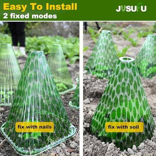 Pack 40 Garden Cloches for Plants (Dark green 40)