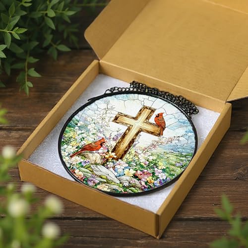 Stained Glass Window Hanging (Cross)