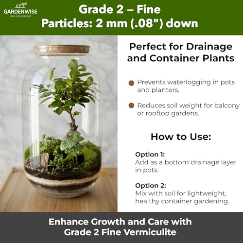 Organic Fine Vermiculite for Indoor Gardening Plants and Mushrooms (Vermiculite Grade 2 - Fine / 30 quarts)