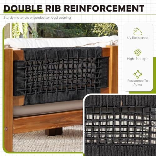 5 Pieces Small Patio Sofa (5 piece)