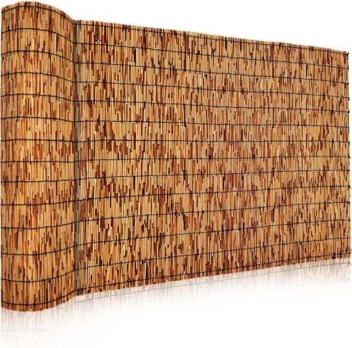 Bamboo Fence Bamboo Screens Outdoor for Patio (4×20FT / Natural color)