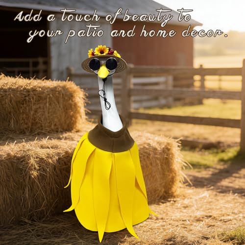 Porch Goose Statue (banana skirt goose)