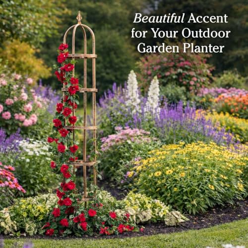 Metal Garden Obelisk (Antique Copper)