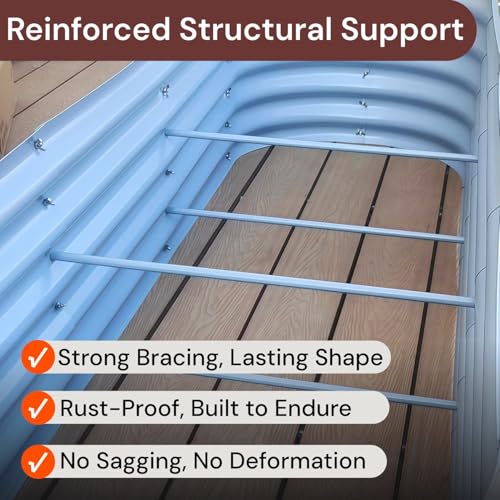 4 Pcs 6x2x1.5ft Galvanized Raised Garden Bed (Gray / 6x2x1.5ft)
