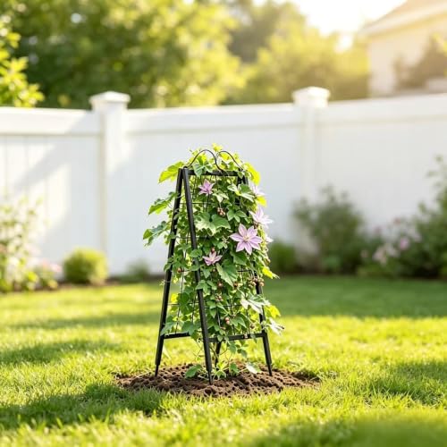 Metal Garden Trellises … (16" x 52.5"H A-Frame 2 Pack)