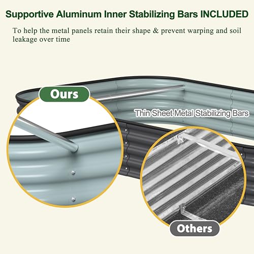 8x4x1FT Raised Garden Bed Outdoor (Gray / 8x4x1FT)