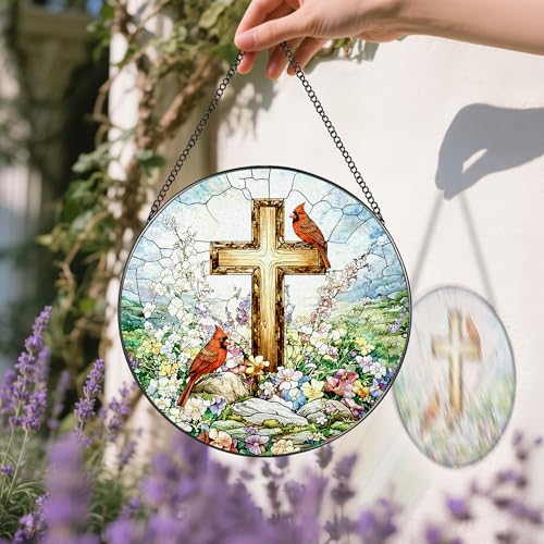 Stained Glass Window Hanging (Cross)