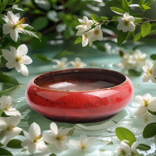 Lotus Bowl Planter (Red)