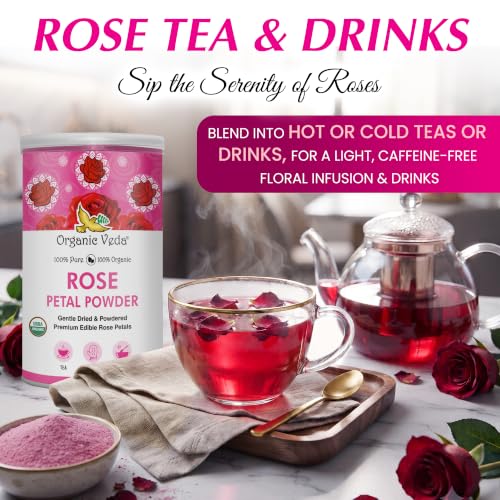 Rose Petals Powder (7 Ounce (Pack of 1))
