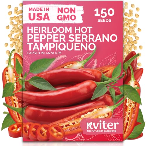 150 Serrano Tampiqueno Hot Pepper Heirloom Vegetable Seeds