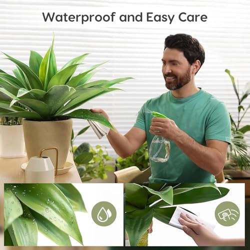 Artificial Agave Plant Set (Green*2 / 22 Inches)