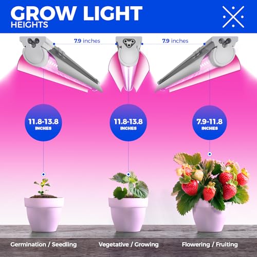 T8 LED Grow Light (Pink / 2ft-6 Packs)