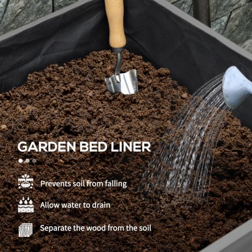 Wooden Raised Garden Bed with Legs (Gray / 88.5 X 21.75 X 31.5 in)