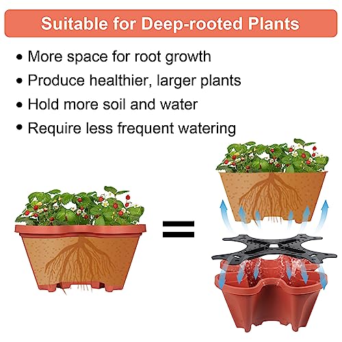Stackable Planters 5 Tier Vertical Garden Planting Tower Planters Strawberry
