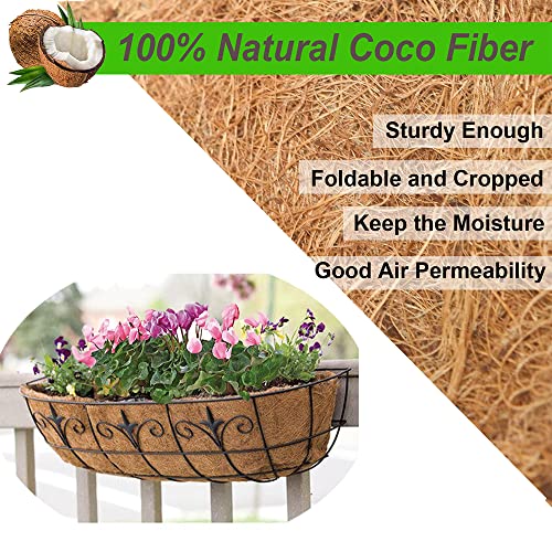 2PCS Trough Coco Liners for Planters Wall Basket 24 (48inch)