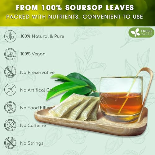 Premium 15 Bags Soursop Graviola Leaf Tea (15 Tea Bags)