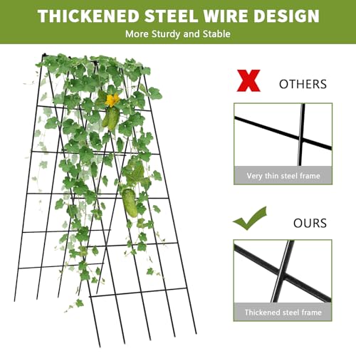 Cucumber Trellis 2 Pack (Steel Black / 39.4" H)