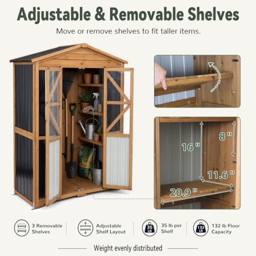 Outdoor Storage Cabinet (Black / 49" x 22" x 72")