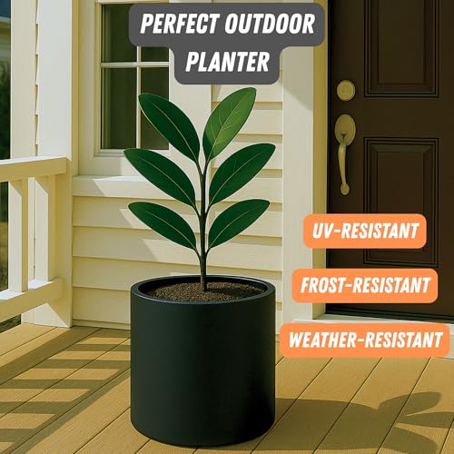 Large Planter for Indoor or Outdoor (Matte Black / 12 Inch)