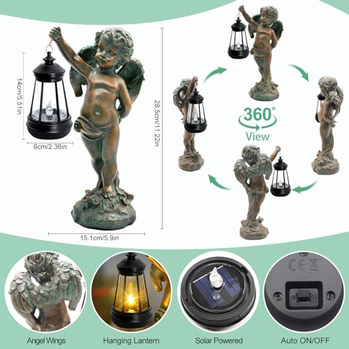 Solar Angel Garden Statues (Angel Boy)